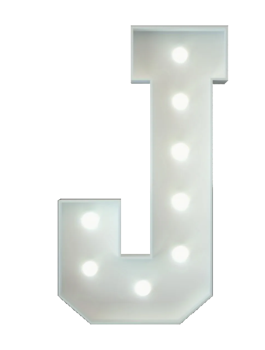 Marquee Letter J
